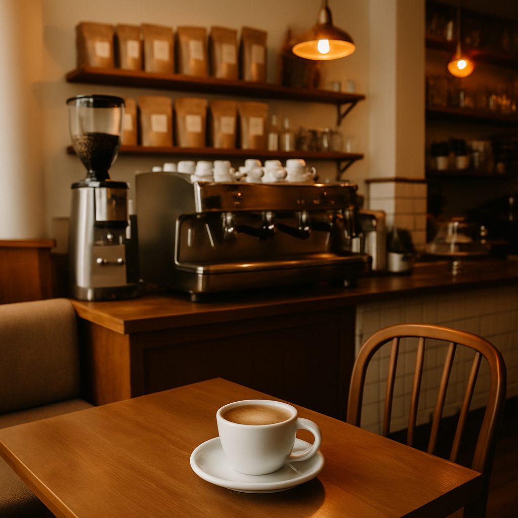 An AI-generated Instagram post for a coffee shop